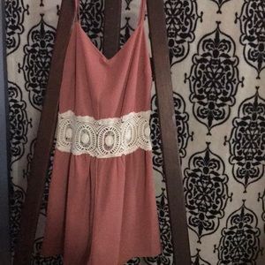 Romper with see through waist